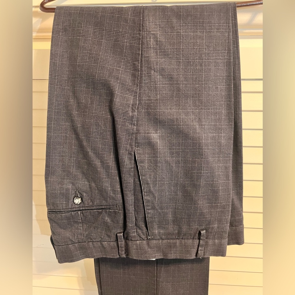 Men’s D2 Grey Plaid Casual Dress Dockers Straight Fit 34/32